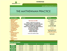 Tablet Screenshot of matthewmanpractice.co.uk